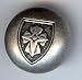 Coat of Arms Button, Antique Silver Finish. 7/8