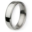Beveled Edge Brushed and Polished Titanium Ring (6.0 mm) - Sizes 8-12