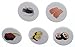 A&T Designs Unisex - Set 5 Sushi Themed 1.25