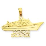 14kt Yellow Gold Cayman Islands Cruise Ship Pendan