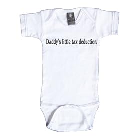 Rebel Ink Baby Infants' Daddy's Little Tax Deduction Short Sleeve Snapsuit Onesies