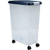 IRIS Airtight Pet Food Storage Container, 47 Quart, Navy