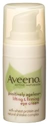 Aveeno Active Naturals Positively Ageless Lifting & Firming Eye Cream with Natural Shitake Complex, 0.5-Ounce Bottles