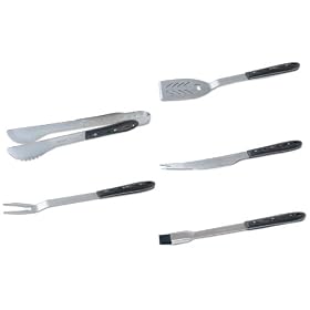 Buy Man Law 5-Piece BBQ Wood Handle Tool Set now!