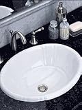 St. Thomas Creations 1002.000.01 Antigua Petite Oval Self-Rimming Lavatory Sink with Overflow, White Finish. Drain stopper not included.