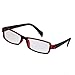uxcell Red Black Plastic Full Rim Rectangle Lens Plain Eyeglasses Plano Glasses for