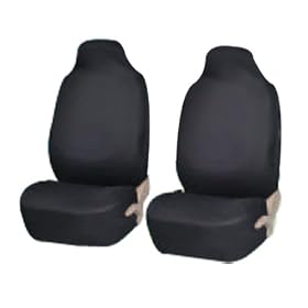 On Sale............univerisal 2 Front Bucket Seat Covers Solid Black