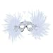 Snowflake Mardi Gras Feather Mask