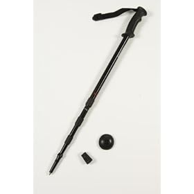 One Trekrite Four-Section Compact 55cm Walking/ Hiking Pole - Black