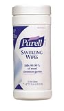 Purell Sanitizing Wipes, 35 Wipes/Tub, White, Sold as 1 each