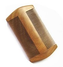 Myhsmooth GS-SM-N2F Handmade Natural Green Sandalwood No Static Comb-pocket Comb (Beard) with Aromatic Scent for Long and Short Beards-perfect Mustache Comb(4