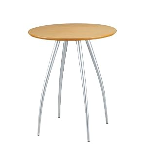 Cafe Table - Natural Finish with Steel Legs from Adesso