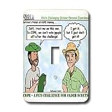 Rich Diesslins Funny KNOTS Scouting Cartoons - KNOTS COPE Challenge Course with Jeff Probst - Light Switch Covers - single toggle switch
