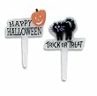 Glow in the Dark - "Happy Halloween" & "Trick or Treat" Cupcake Picks - 12ct