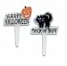 Glow in the Dark - "Happy Halloween" & "Trick or Treat" Cupcake Picks - 12ct