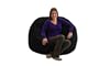 Comfort Research Fuf Large Foam Bean Bag Chair, Black Twill