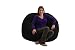Comfort Research Fuf Large Foam Bean Bag Chair, Black Twill