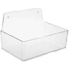 Brady PD205A 3" Height, 9" Width, 6" Depth, Acrylic, Clear Dispenser Tray Without Lid, With 6" Height, Backplate
