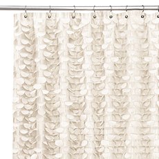 Triangle Home Fashions 16685 Lush Decor Gigi Shower Curtain Ivory
