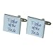 Ring Bearer Blue & Silver Coloured Square Cufflinks with Free Gift Box - Ringbearer Wedding Gift (Pic shows Father of the Bride design)