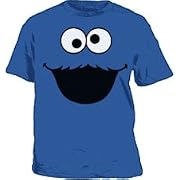 Sesame Street Cookie Monster Face Blue Tee T-Shirt