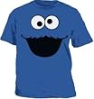 Sesame Street Cookie Monster Face Blue Tee T-Shirt
