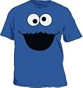 Sesame Street Cookie Monster Face Blue Tee T-Shirt