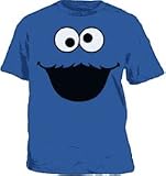 Sesame Street Cookie Monster Face Blue Tee T-Shirt