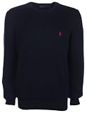 Ralph Lauren - Pull hommes - col rond - coton - Bleu marine