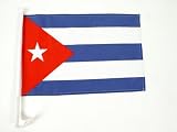 CAR FLAG: Cuba , 12" x 18" High Quality Polyester Car Flag