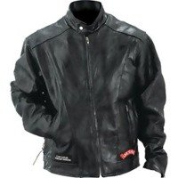Diamond PlateTM Rock Design metropolis Leather Motorcycle Jacket