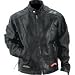 Diamond Plate Rock Design Genuine Buffalo Leather Motorcycle Jacket (Large)