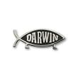 Darwin Fish Lapel Pin (silver)