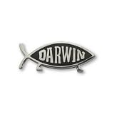 Darwin Fish Lapel Pin (silver)