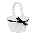Love Links Flower Girl Basket - White/ Black