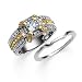 14K Two Tone Gold Diamond Semi Mount Engagement Ring (0.75 ctw, G-H, SI1)