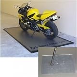 Garage Mat - Motorcyle and Golf Cart (Silver/Black) (4.5' x 9')