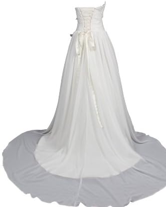 Winey Bridal White Chiffon Criss Cross Simple Design Actual Image Wedding Dresees (12)