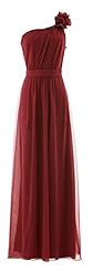 One Shoulder Chiffon Evening Dress/Bridesmaid Dress/Prom Dress/Party Dress 
