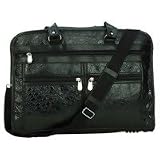 Embassy Italian Stone Design Genuine Leather Briefcase with Embossed Alligator Grain Design