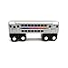 MUNI PALS Munipals New Jersey Transit Wooden Railway Child Safe and Tested Wood Toy Trains (Multi-Level Commuter)