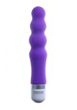 Evolved Silicone Fleur De Lis Bliss Purple 3-Speed Ribbed Shape Vibrator