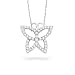 14K White Gold Diamond Butterfly Pendant