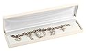 Charm Bracelet with Miniature Heart Clock, Crown, Key and Cross