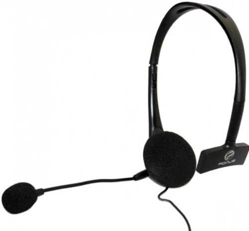 Over-the-Head 3.5mm Hands-Free Mono Headset Wired Headphone Single Earphone with Boom Microphone