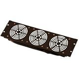Gator Cases 3U Fan Panel with Elongated, Contoured Vent Holes for 2 Fans (Black)