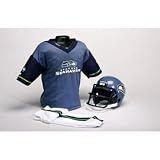 Seattle Seahawks Youth NFL Team Helmet and Uniform Set - Medium (Ages 7-10)
