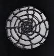Black Metallic Spider Web Crocheted Hair Bun Cover- MEDIUM