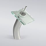 Decor Star BWG02-TC Euro Modern Contemporary Waterfall Bathroom Lavatory Vanity Vessel Sink Faucet Tall Chrome