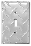 Diamond Life MC1TG.D Formula 1Wall Plate XL Single Toggle Switch 5 H x 3.25 W Diamond Plate - Case of 25